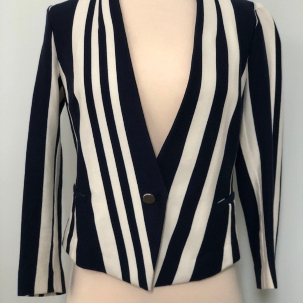 Rachel Roy striped blazer size 4 - Picture 2 of 5